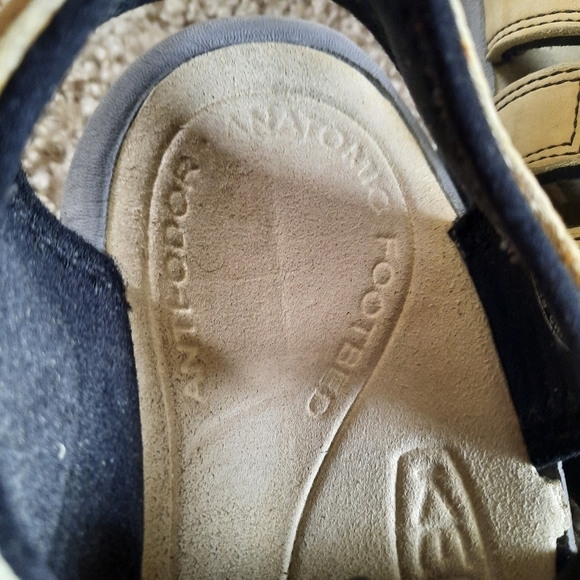 Keen Newport Leather Hiking Sandals Light Tan Pull Cord Slip On Size 7 - Picture 12 of 15